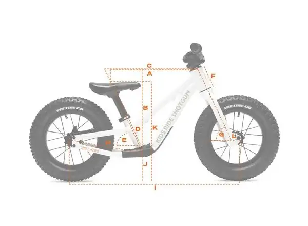 Kids Ride Shotgun Dirt Hero 14 balance bike with brake