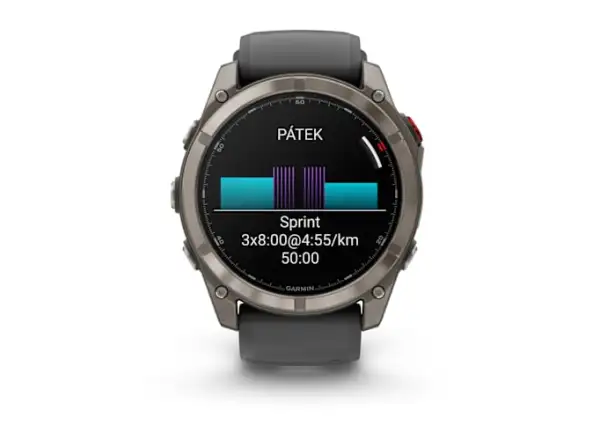 Garmin fenix 8 Pro 51 mm AMOLED Sapphire smart watch Titanium Graphite/Black