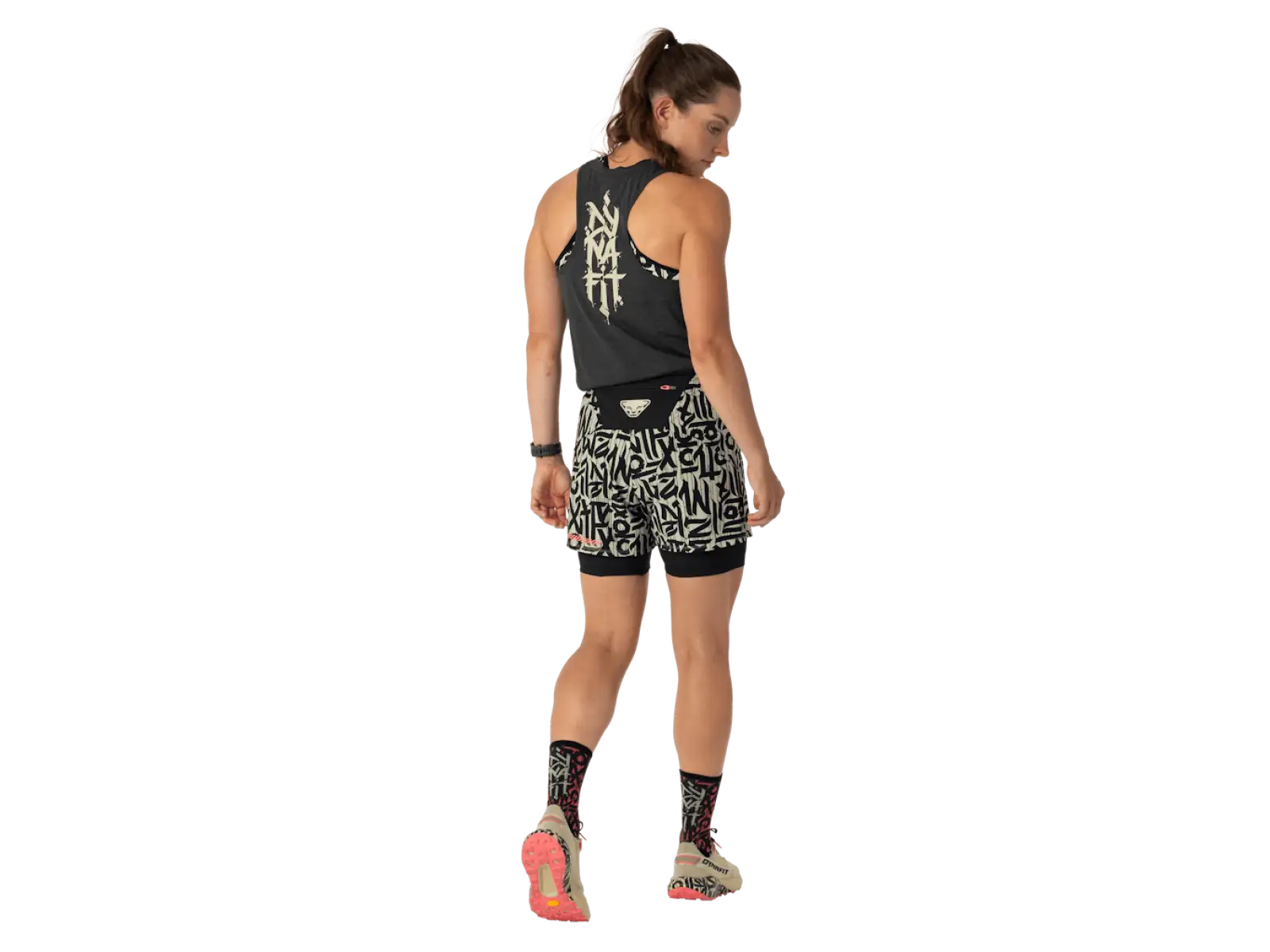 Dynafit Trail 2in1 women's running shorts Overcast