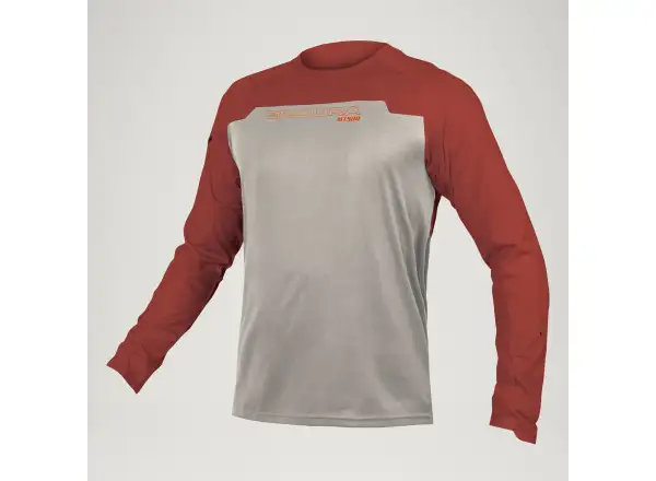 Endura Mt500 Burner men's jersey long sleeve Brick red