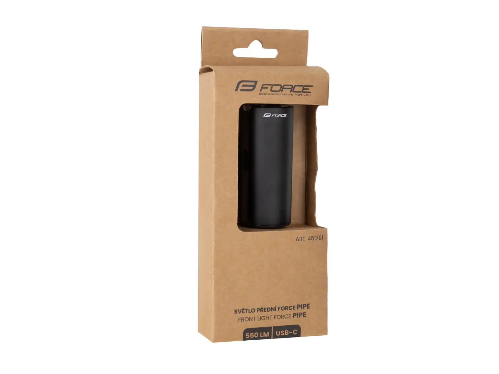 Force Pipe 550 LM USB front light černá