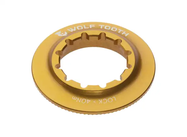 Wolf Tooth nut Centerlock Rotor Internal Spline gold