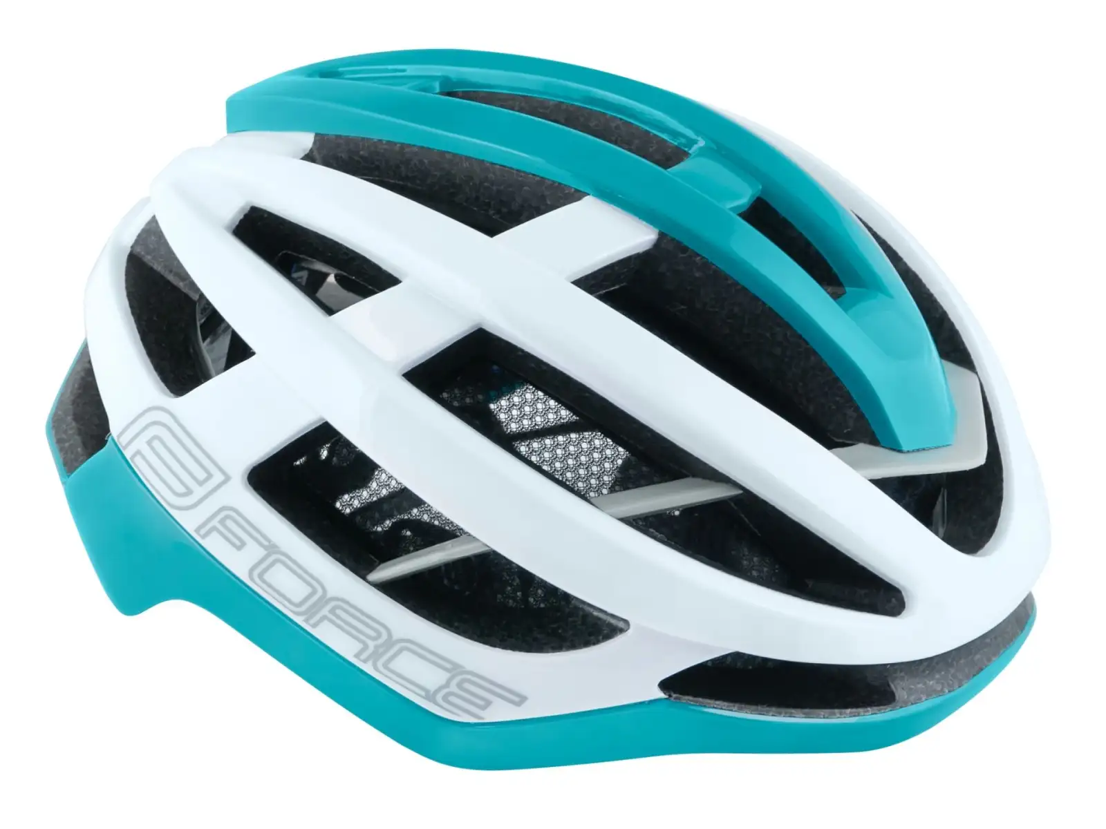 Force Lynx helmet white/turquoise