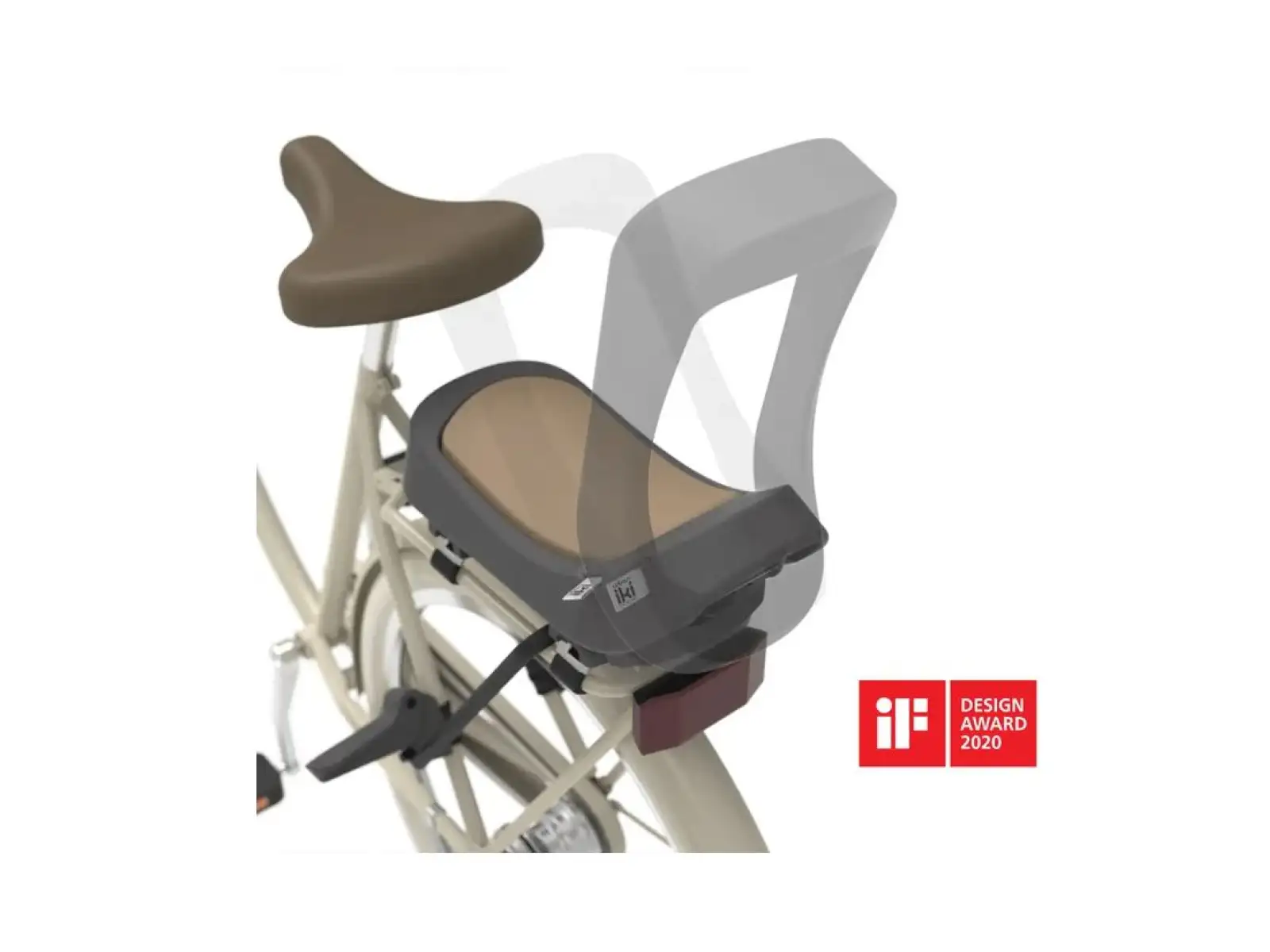 Urban Iki Junior rear seat with carrier adapter Bincho Black
