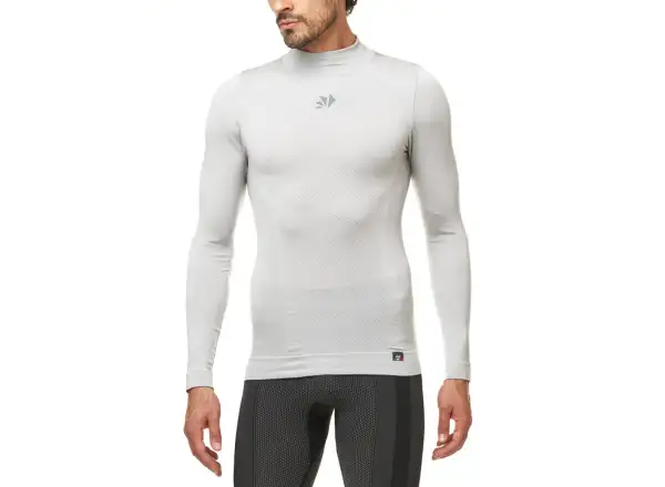 SIXS TS3 V2 functional long-sleeve shirt with collar silver/white