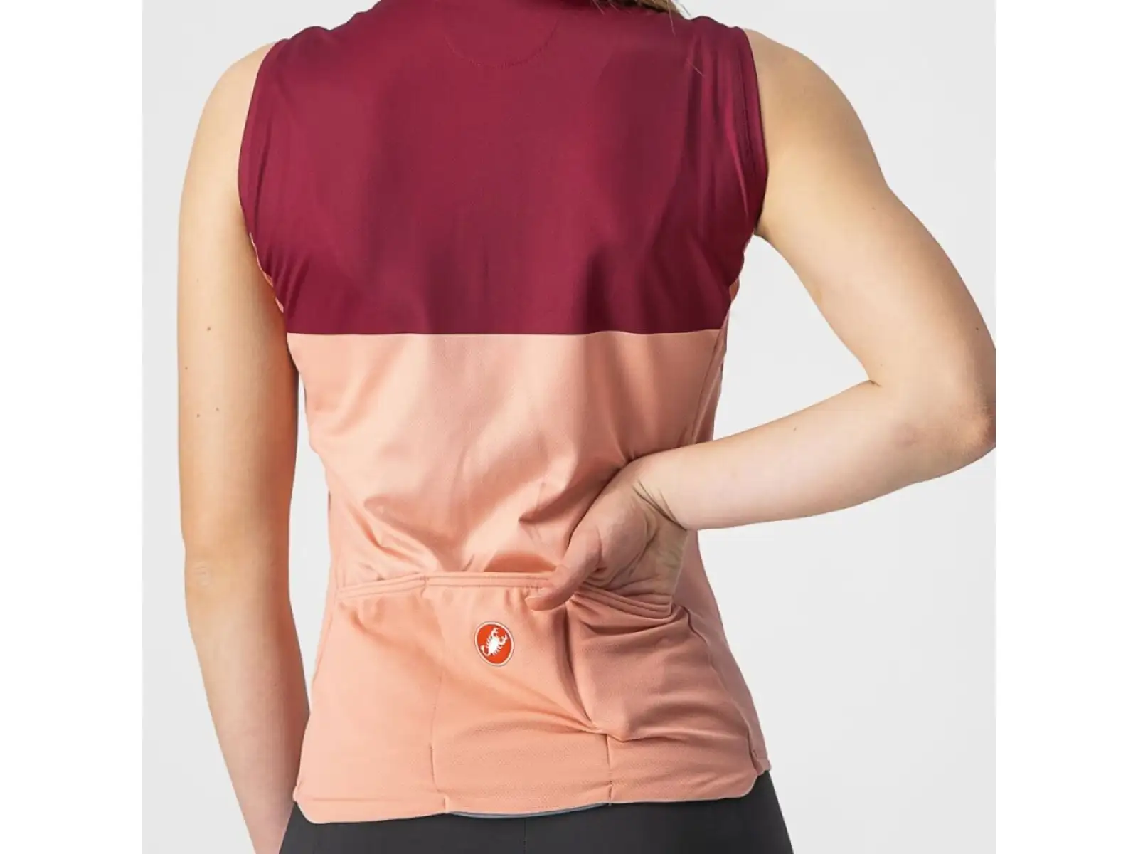 Castelli Velocissima women's jersey sleeveless blush/bordeaux