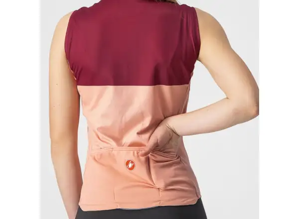 Castelli Velocissima women's jersey sleeveless blush/bordeaux