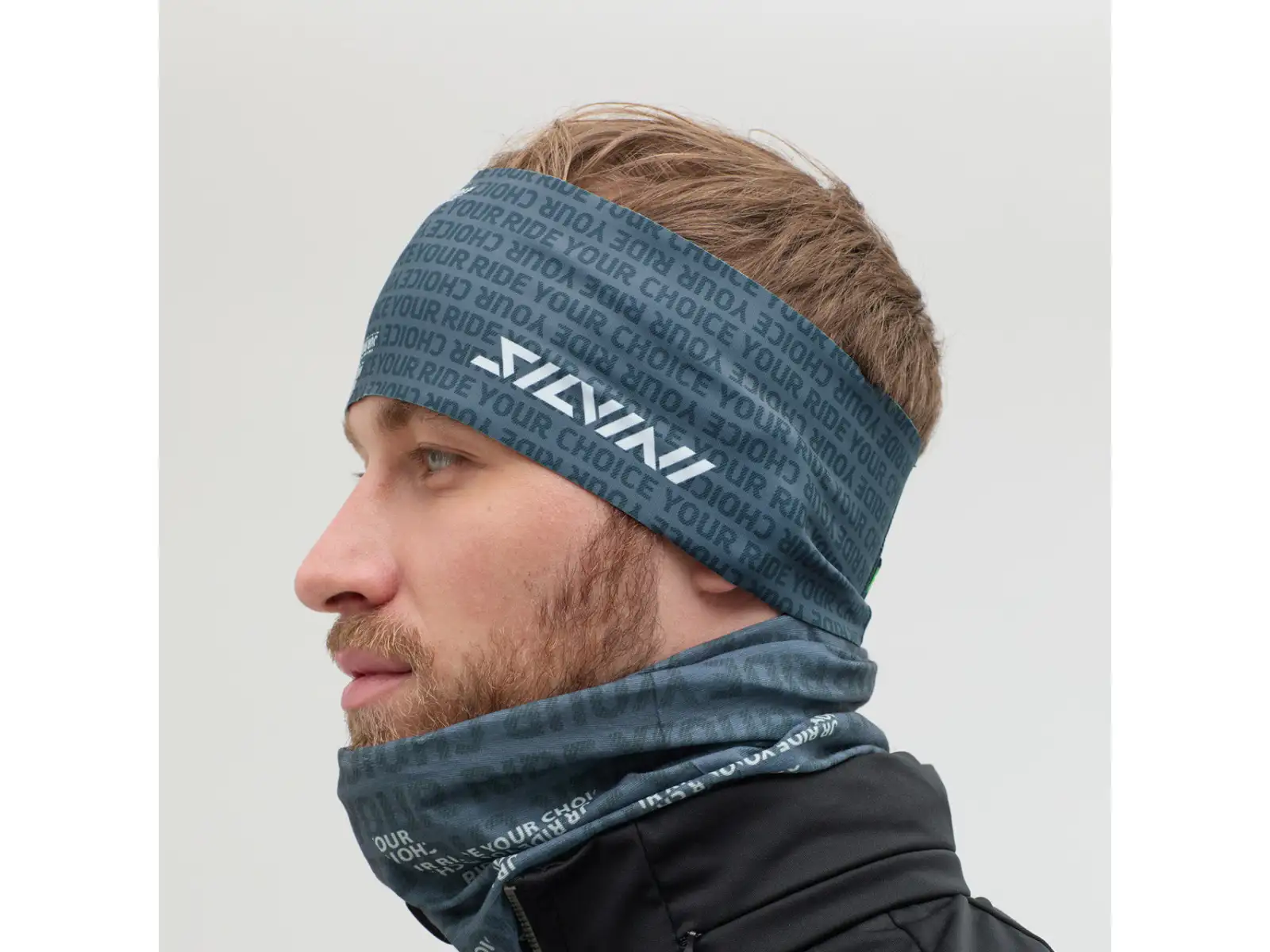 Silvini Agri headband Charcoal/Cloud