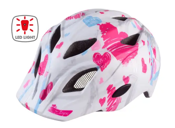 Etape Pluto Light kids bicycle helmet white/pink matte