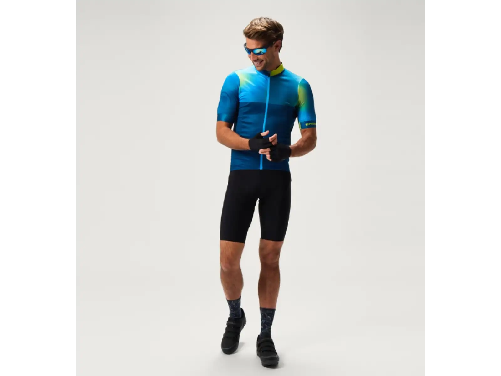 Endura FS260 Bitmap men's jersey short sleeve Barra Blue