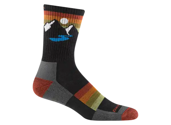 Darn Tough Sunset Ridge Micro Crew Lightweight Cushion men's socks Charcoal