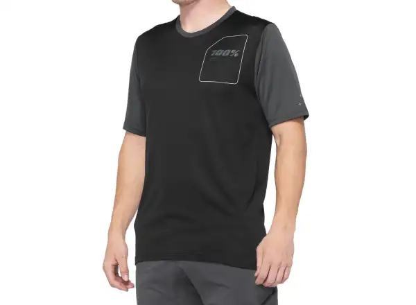 100% Ridecamp Short Sleeve Jersey Men Black/Charcoal
