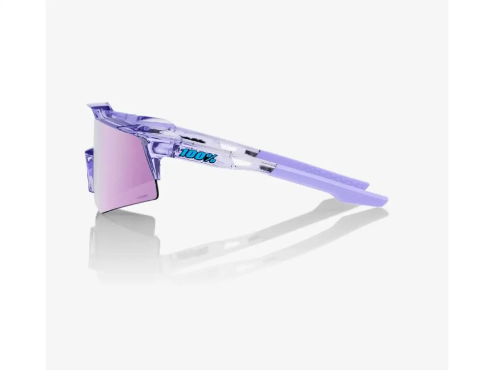 100% SPEEDCRAFT XS HiPER Lavender Mirror Glasses Transparent/Purple