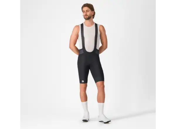 Castelli Endurance 4 men's shorts with pad and bib Black