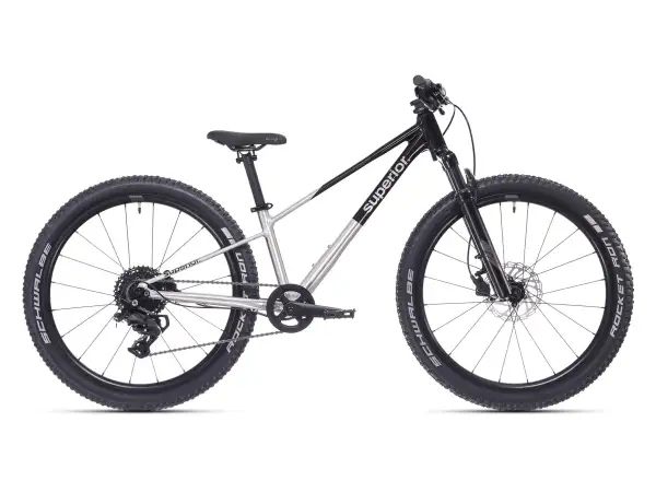 Superior TEAM 24 kids bike Gloss Brushed Alu / Rainbow Black