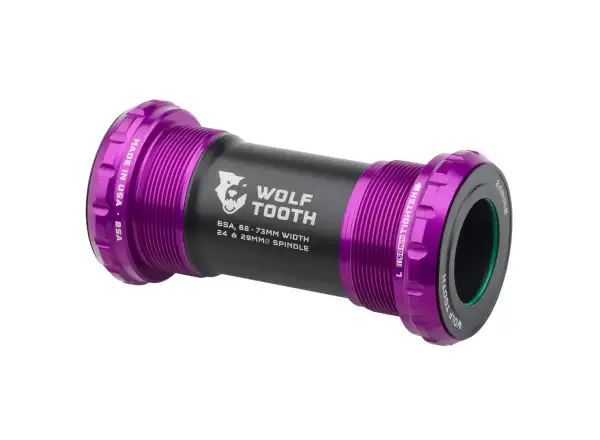 Wolf Tooth BSA bottom bracket for Shimano 24mm Purple