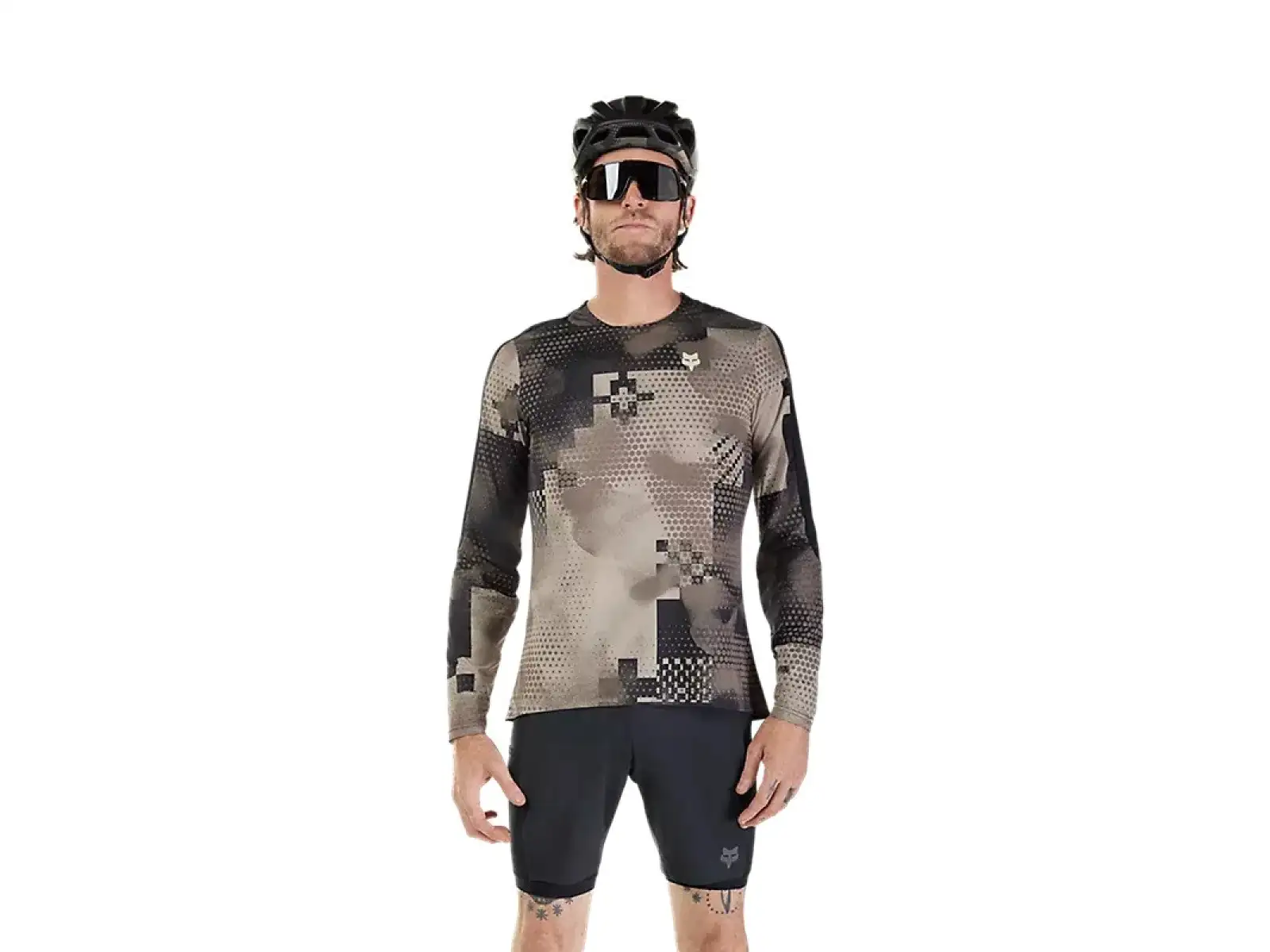 Fox Flexair Ascent Pulse men's jersey long sleeve Sand