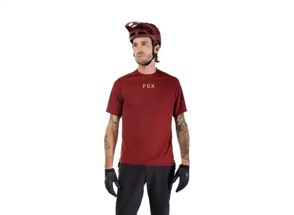 Fox Ranger Wordmark men's jersey short sleeve Rust Brown