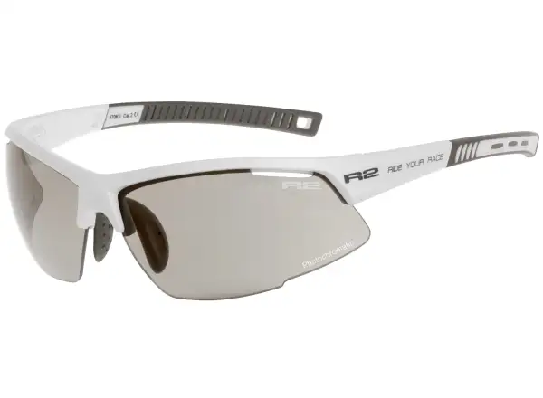 R2 Racer glasses white/gray glossy/photochromic lenses