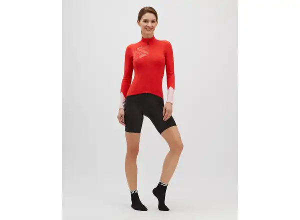 Silvini Calvana women's jersey long sleeve ruby/pink