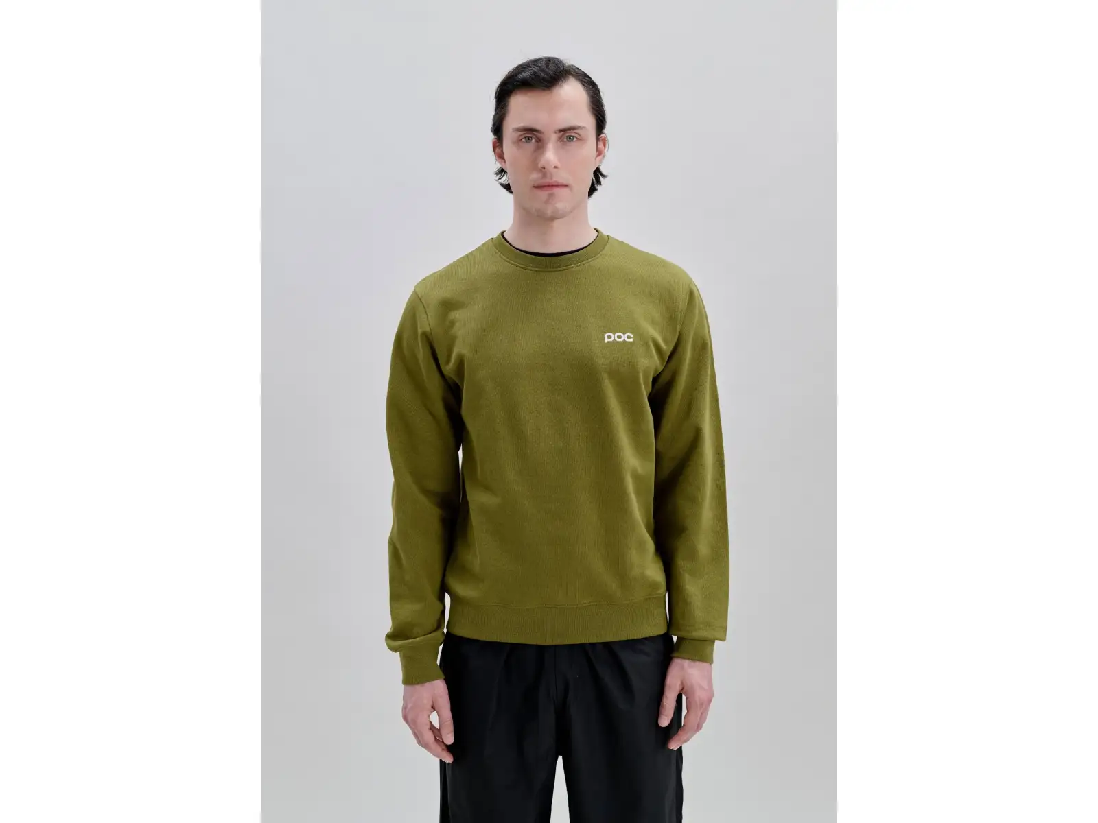 POC Crew sweatshirt Olivine Green/Hydrogen White