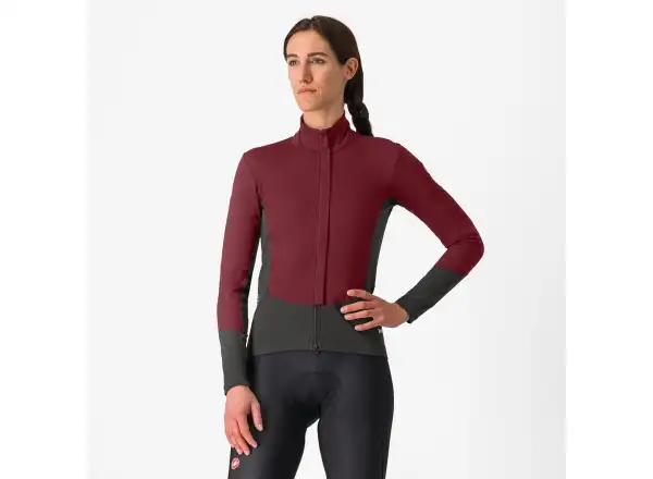 Castelli Perfetto Air women's jacket Deep Bordeaux/Dark Gray
