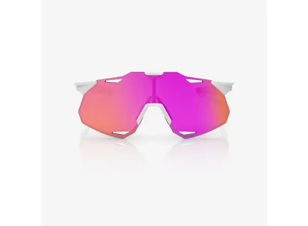 100% Hypercraft XS sports glasses Matte White/Pink/HiPER Vital Pink Mirror Lens