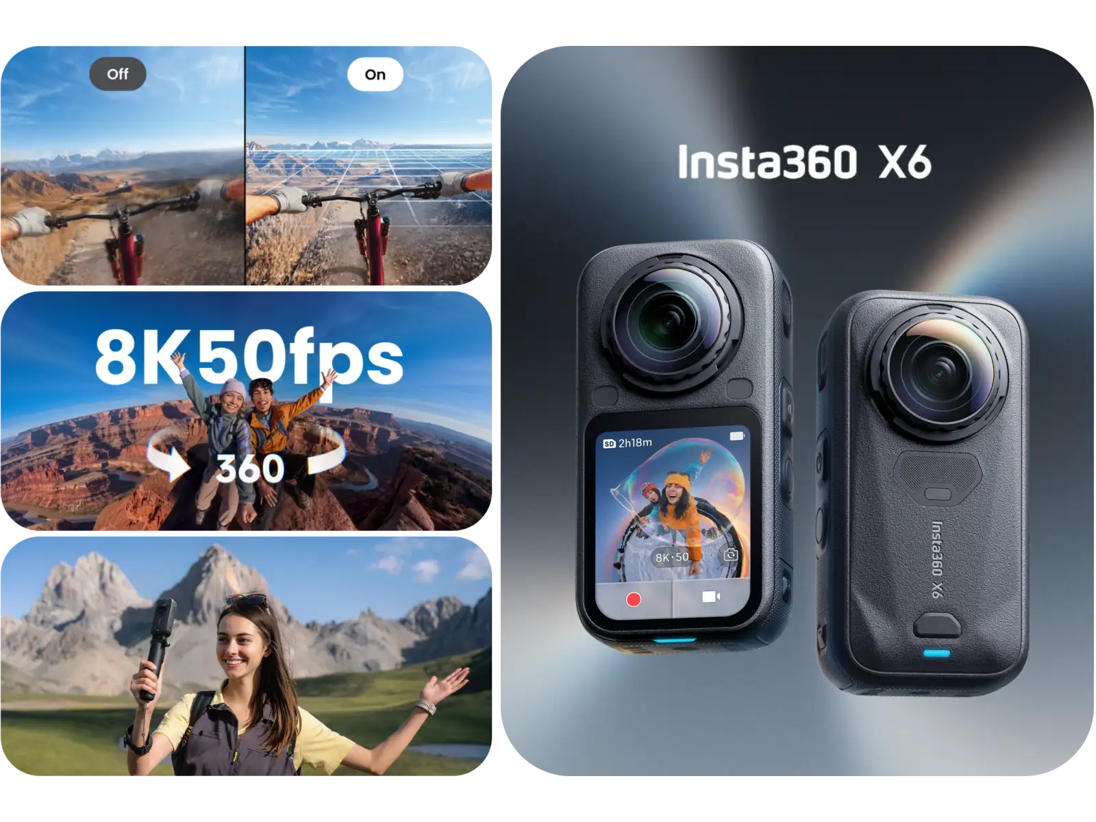 Insta360 X6 action camera Essentials Bundle Black