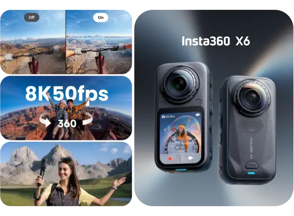 Insta360 X6 action camera Essentials Bundle Black