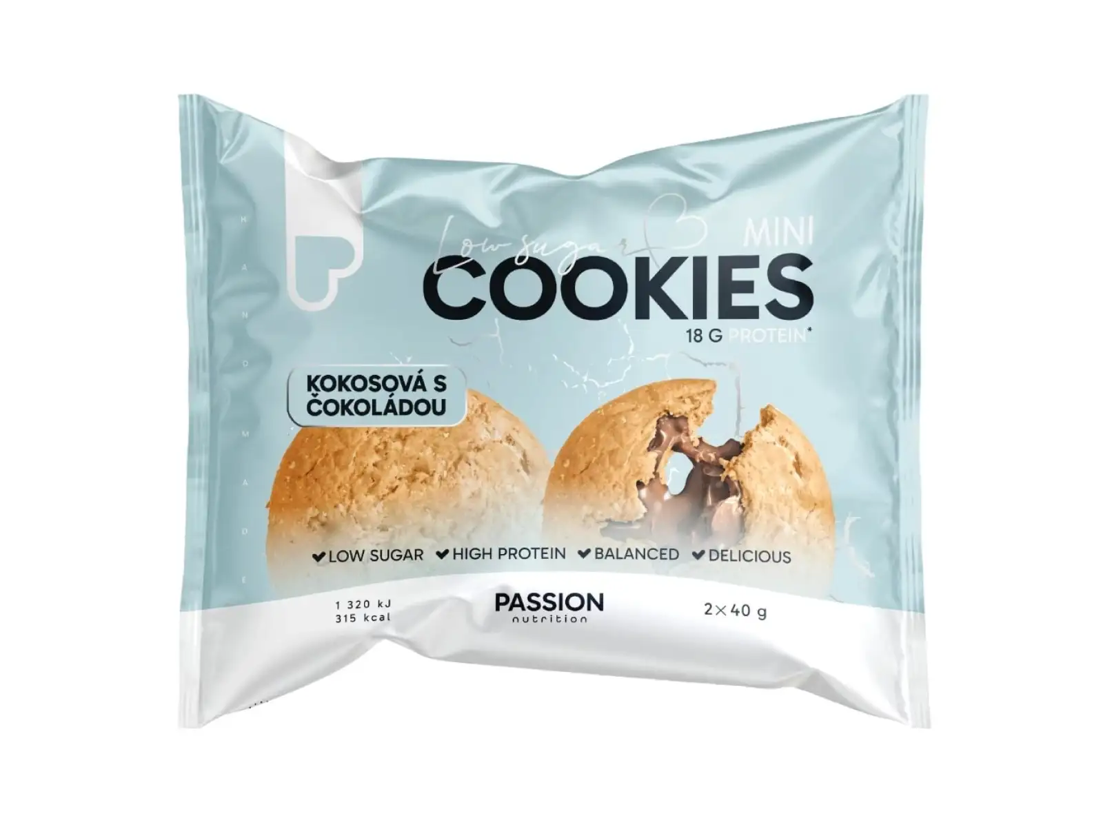 Passion Cookies Coconut and chocolate Mini 2x40 g
