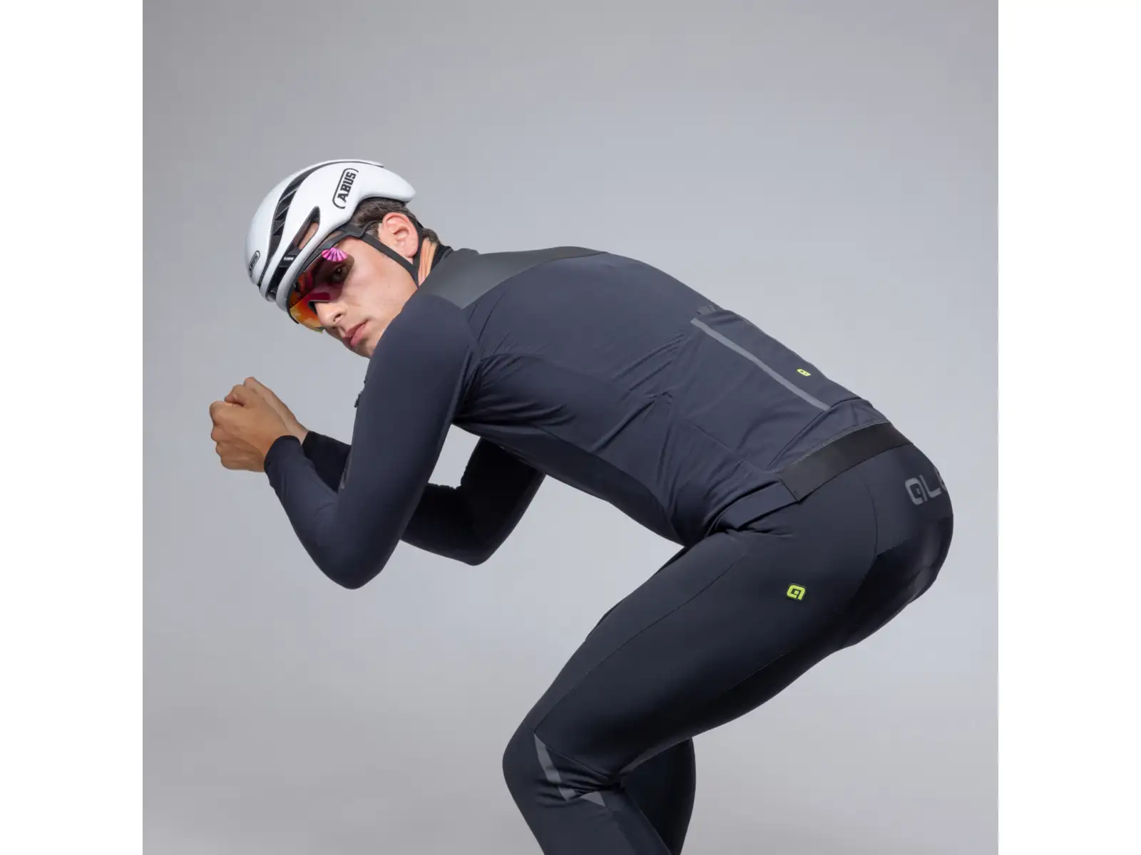 Alé R-EV1 Wool Speed men's winter cycling jacket Black
