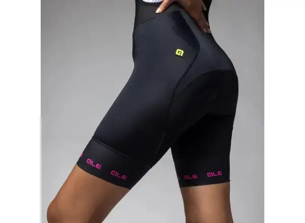 Alé PR-E Strada 2.0 women's shorts with padding and braces Fucsia