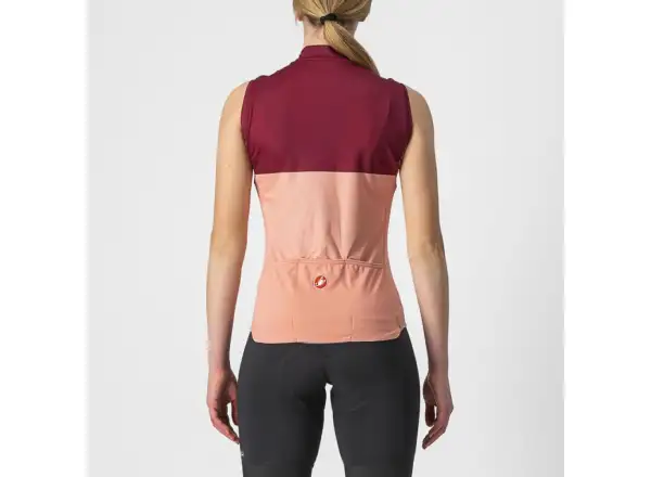 Castelli Velocissima women's jersey sleeveless blush/bordeaux