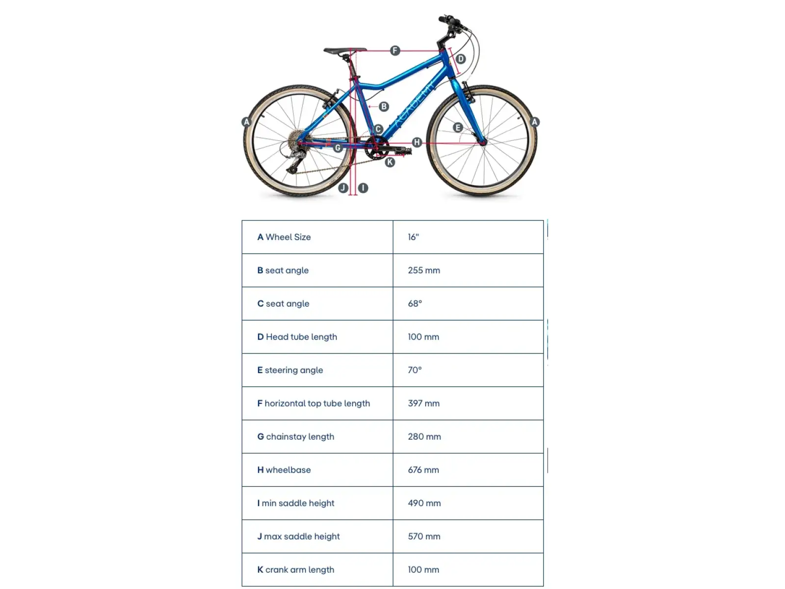 Academy Grade 3 children's bike 16" purple