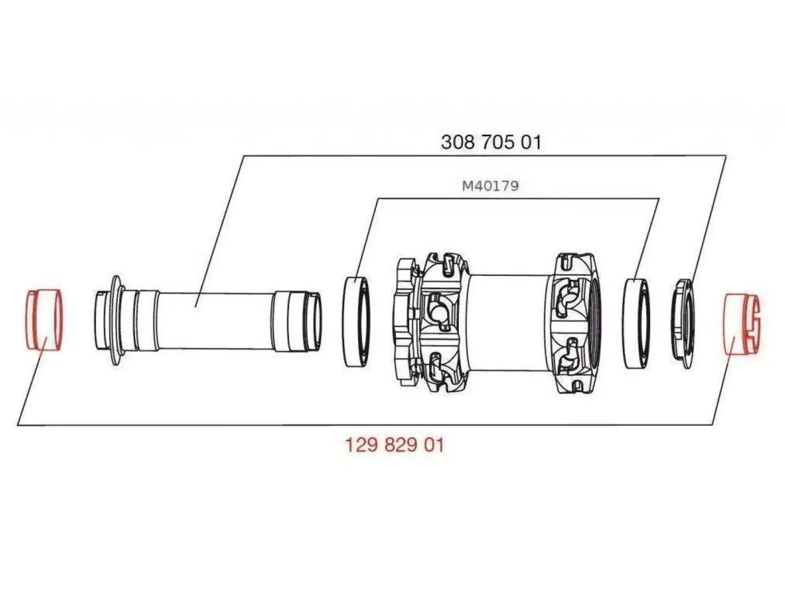 Mavic front axle end caps 20x110 mm - 12982901