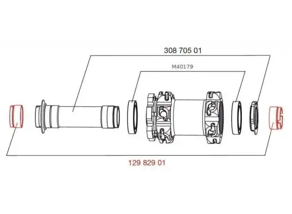 Mavic front axle end caps 20x110 mm - 12982901