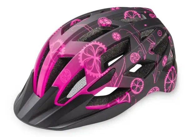 R2 Lumen Junior children's cycling helmet pink/black/matte