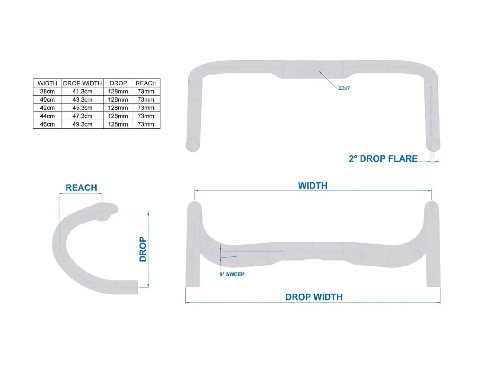 Ritchey Comp Streem Internal Routing BB Black 38 handlebars