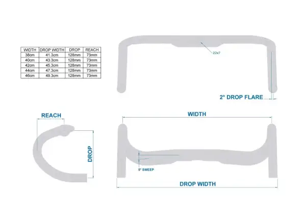 Ritchey Comp Streem Internal Routing BB Black 38 handlebars