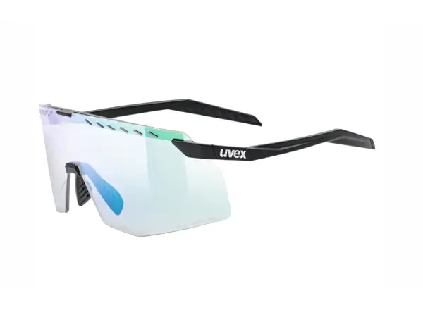 Uvex Pace Stage Variomatic glasses Black Matt/Mirror Green