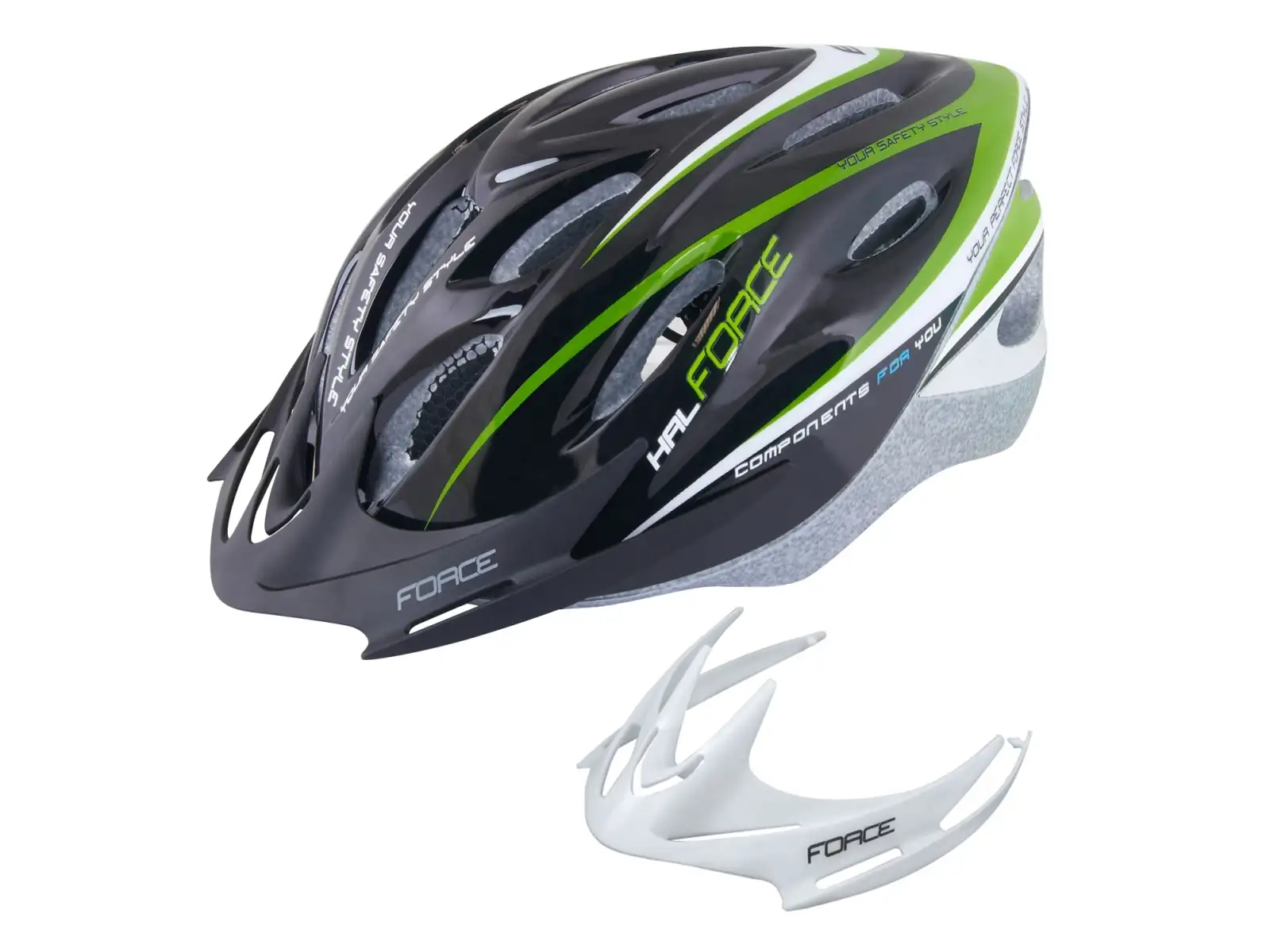 Force Hal helmet black/green