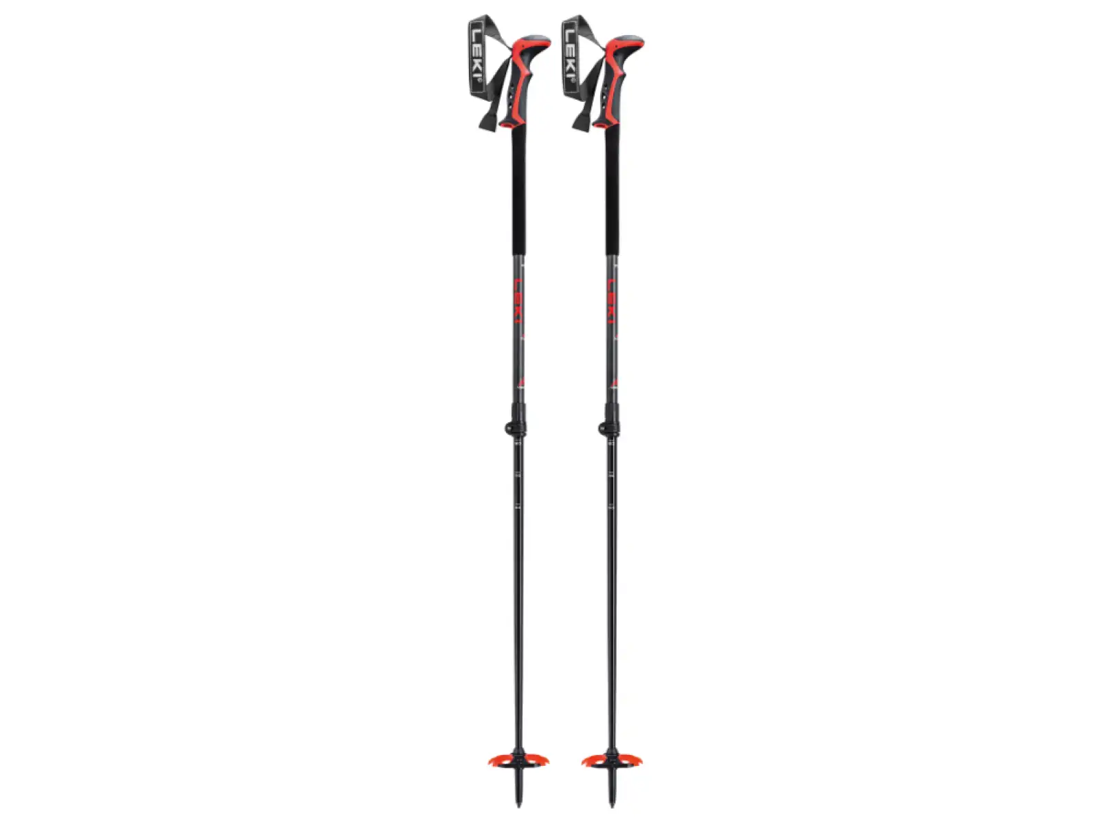 Leki Haute Route 2 ski touring poles Dark anthracite/Dark red/Black
