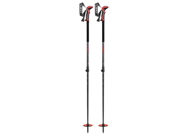 Leki Haute Route 2 ski touring poles Dark anthracite/Dark red/Black