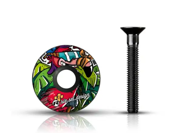 Rie:sel Design Stem:Cap headset cap flowmingo