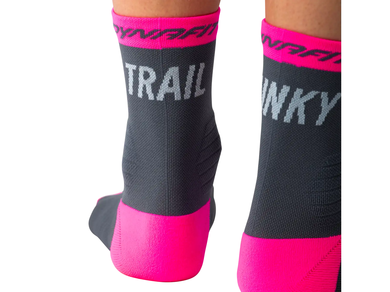 Dynafit Trail Mid running socks Cinder/Pink Glo