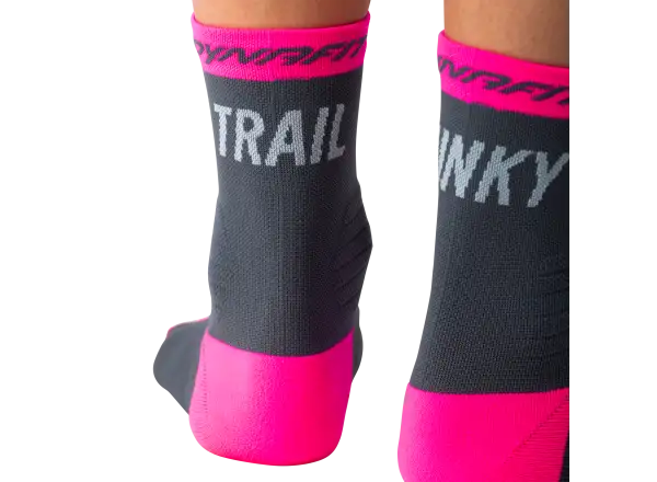 Dynafit Trail Mid running socks Cinder/Pink Glo