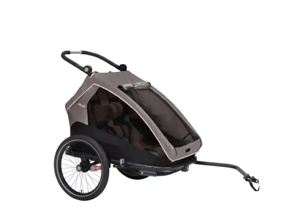 XLC DUOs BS-C10 child two-seater trailer 20" grey/beige/anthracite