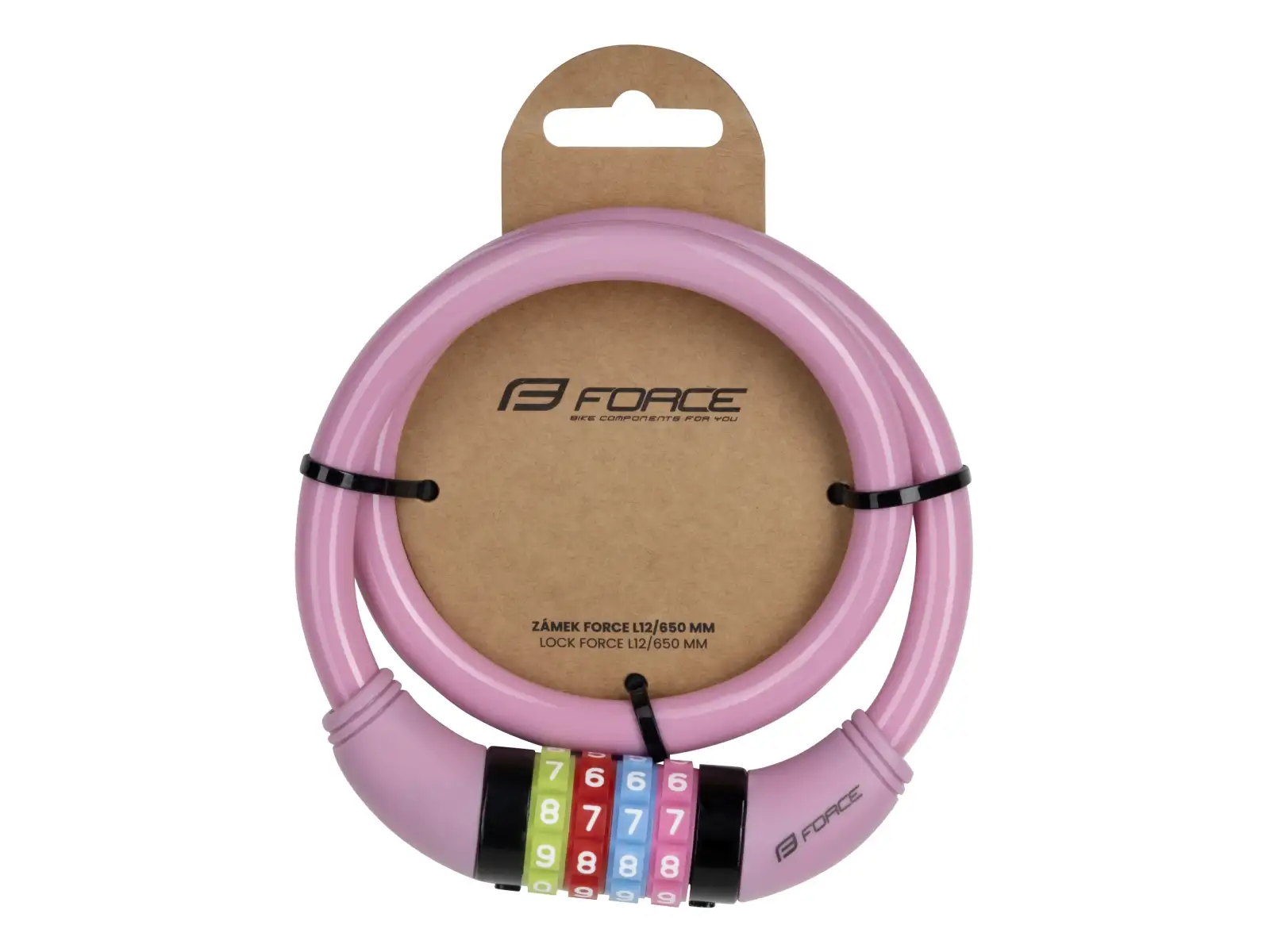 Force L12/650 mm combination lock pink