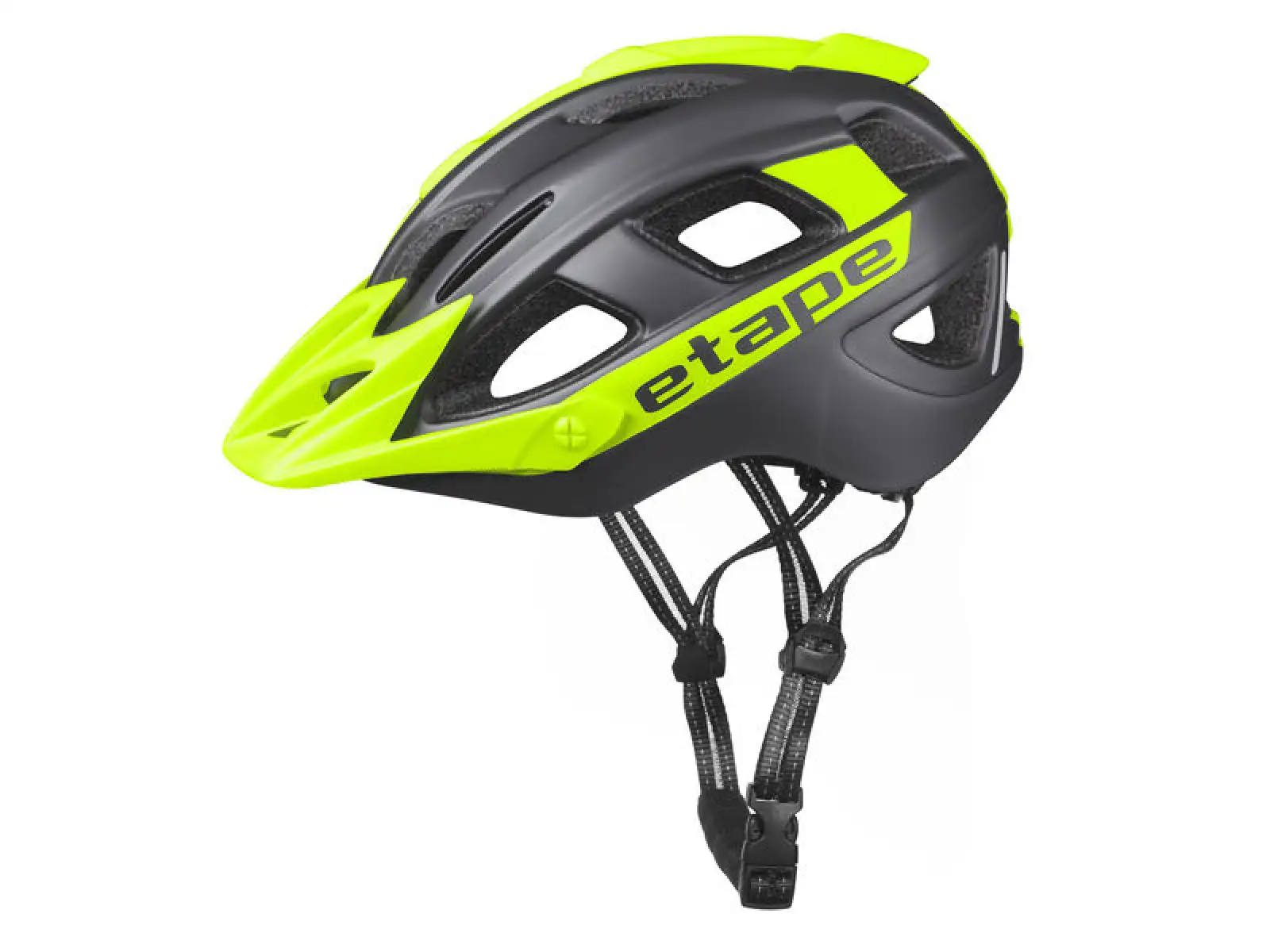 Etape Hero kids cycling helmet anthracite/yellow fluo matte