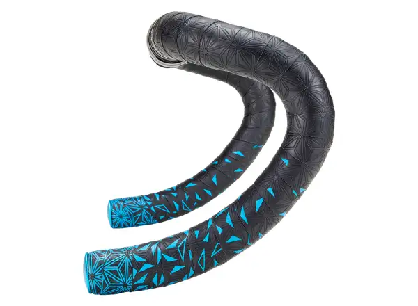 Supacaz Super Sticky Kush Star Fade bar tape Neon Blue Star Fade/Ano Blue Plugs